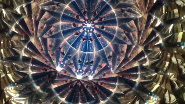 Калейдоскопический Взгляд Абстрактный Цветной Фон — стоковое видео
