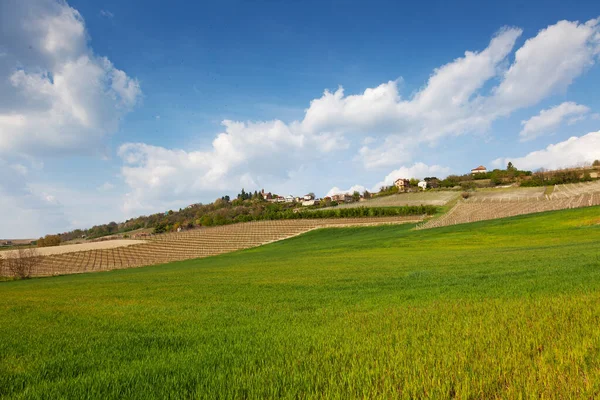 Astigiano Daki Küçük Kasaba Tepeler Costigliole Asti Yakınlarında Asti Piedmont — Stok fotoğraf