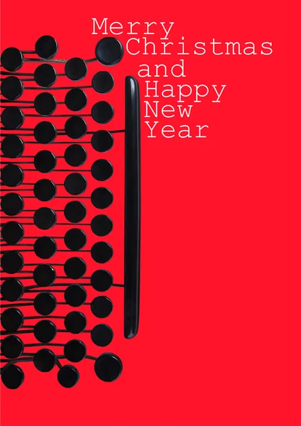 Вінтажна клавіатура на червоному — стокове фото