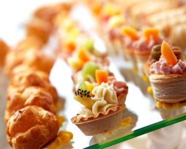 kokteyl düğün partisi için gıda