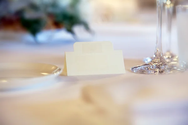 Place card on a table — Stock Photo, Image