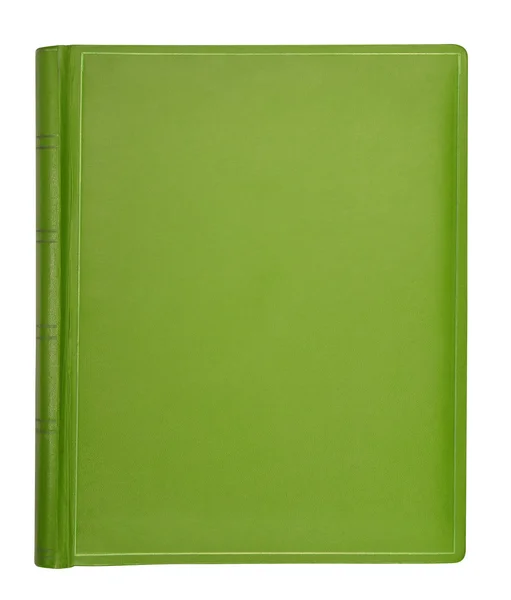 Green leather hardcover book — Stock Photo, Image