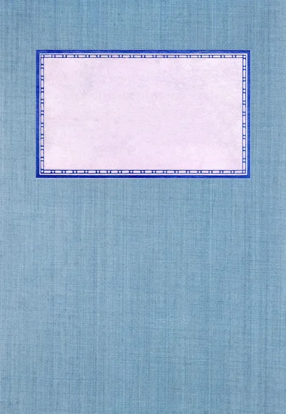 Blue cover with white label — Stock Photo, Image