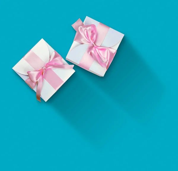 Two white boxes — Stock Photo, Image