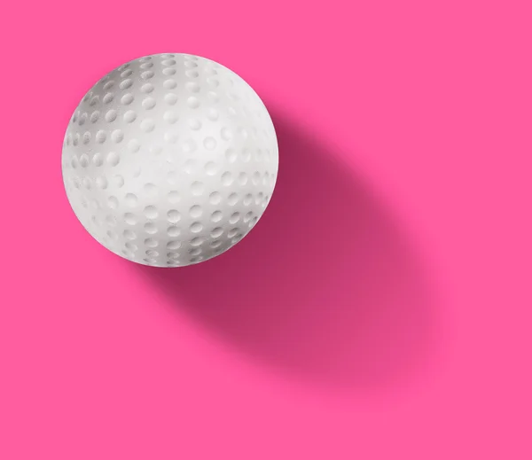 Golf ball on pink — Stock Photo, Image