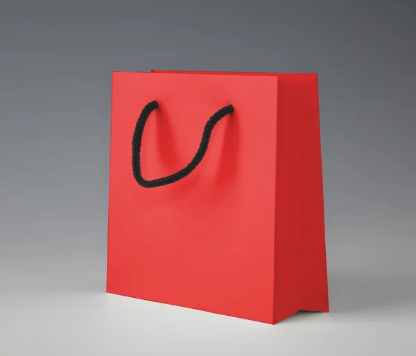 Piros bevásárló táska. — Stock Fotó
