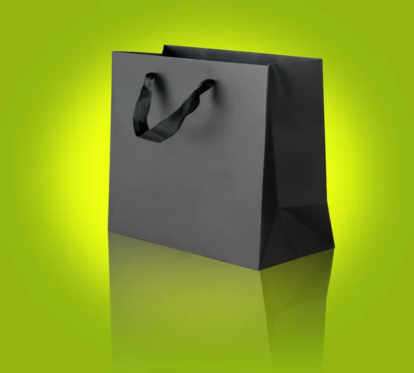 Black shopping bag. — Stock Photo, Image