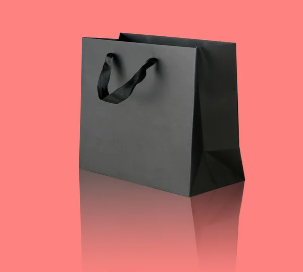 Czarna torba na zakupy. — Zdjęcie stockowe