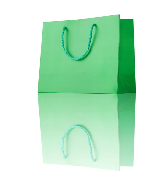 Bolsa de compras verde . — Fotografia de Stock