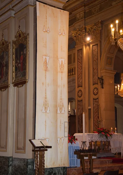 Copy of the Holy Shroud of Turin — Stock Photo, Image