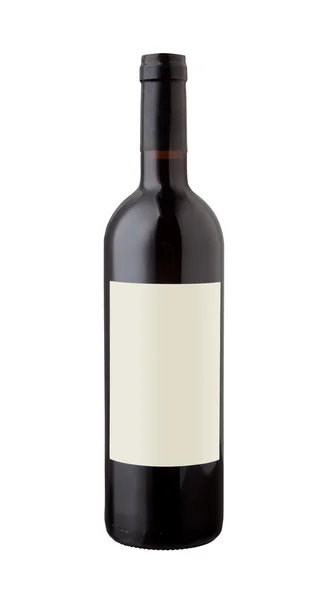 Garrafa de vinho isolada em branco — Fotografia de Stock