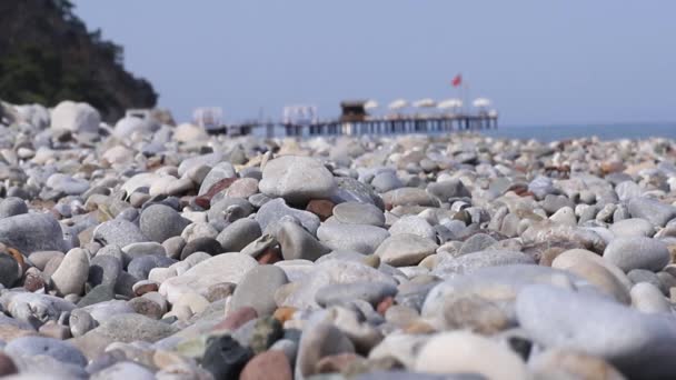 ビーチの海の石 — ストック動画