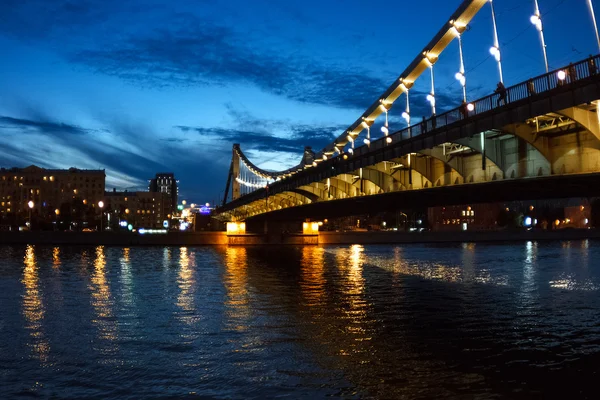 Sungai Moskow di malam hari — Stok Foto