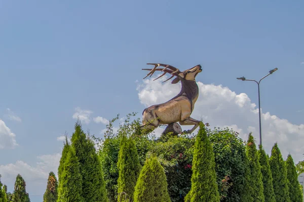 Gusar. Azerbaycan. Gusar, Azerbaycan 'daki Geyik Heykeli. Geyik genellikle Shahdag Milli Parkı yakınlarındaki Gusar bölgesinin doğal güzelliği ve dağlık manzarasıyla ilişkilendirilir.
