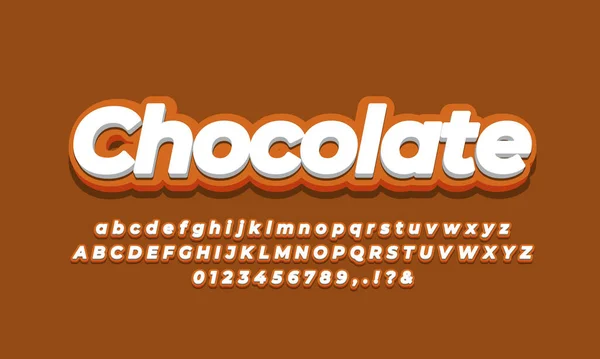 Chocolate Color Text Effect — Stock Vector