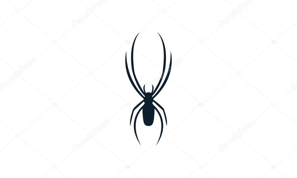 Spider silhouette modern shape logo vector icon illustration design art