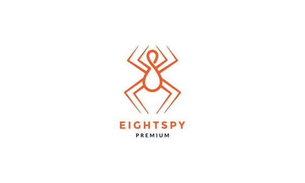 Spider S or eight logo vector illustration design — Stock Illustration Spider Eight Logo Vector Illustration Design Stock Illustration
