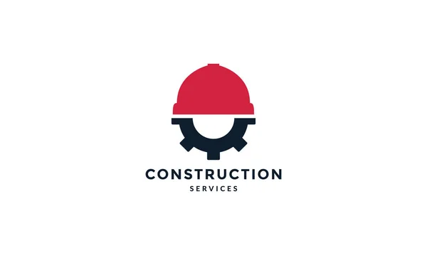 Trabalhador Capacete Construção Com Arte Logotipo Ícone Vetor Ilustração — Vetor de Stock