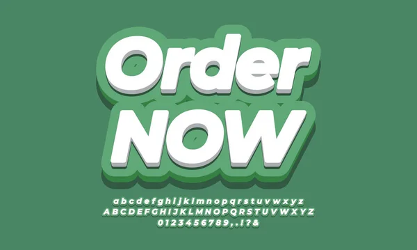 Order Now Sale Discount Promotion Text Template — Stockový vektor