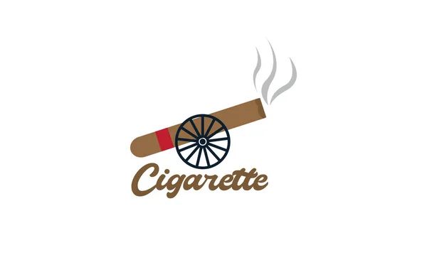 Cigarette Avec Logo Pistolet Illustration Vectorielle — Image vectorielle