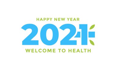 Çapraz sağlık tasarım vektörü illüstrasyonuyla mutlu yıllar 2021