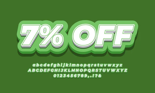 Sale Discount Promotion Text Green — Stock Vector