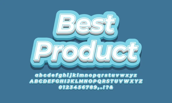 Mejor Plantilla Texto Producto Para Venta Descuento Promoción Azul Moderno — Vector de stock