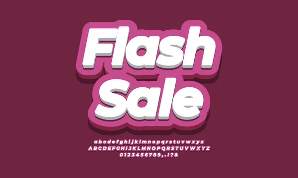 Flash Venda Desconto Promoção Texto Roxo Design —  Vetores de Stock