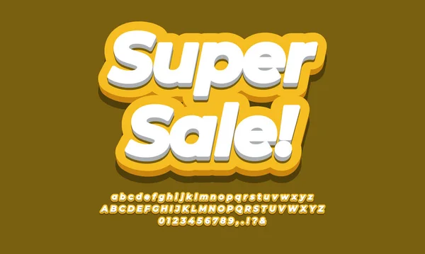 Super Sale Texte Orange Design — Image vectorielle