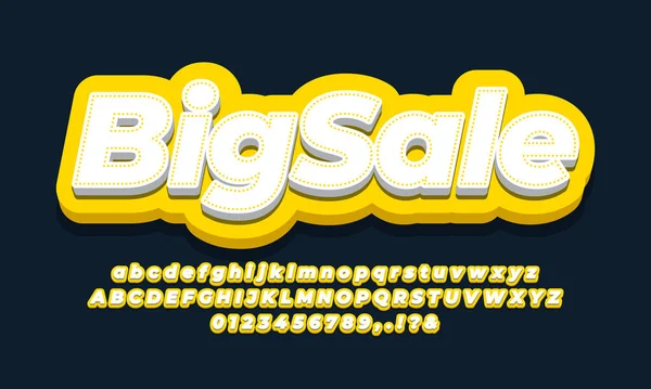 Big Sale Textanzeigen Gelbes Design — Stockvektor