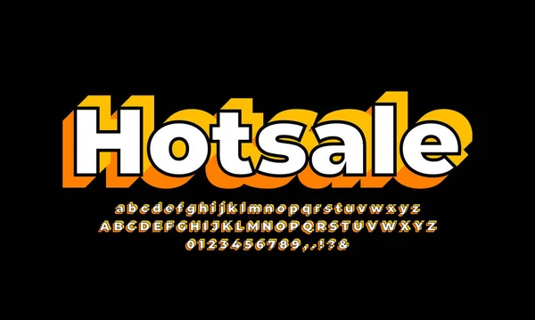 Hot Sale Font Abstract Yellow Orange Design — Vettoriale Stock
