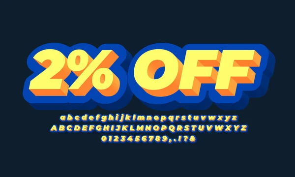 Percent Sale Discount Orange Blue — стоковый вектор