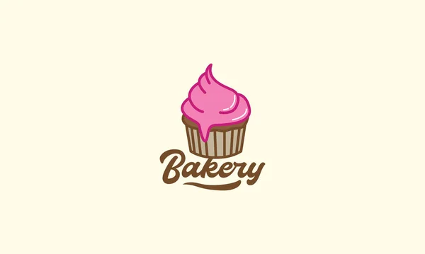 Simple Cake Colorful Logo Vector Icon Illustration Design — Stock Vector