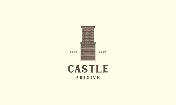 Замок Памятника Архитектуры Здания Простой Векторный Дизайн Логотипа — стоковый вектор