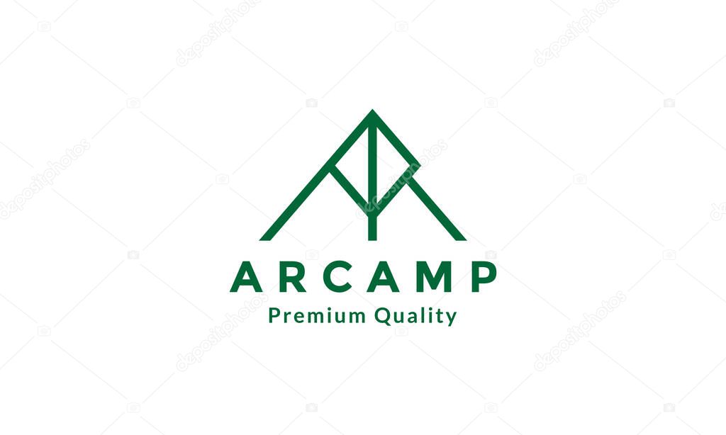 Letter AR modern triangle line logo symbol icon vector graphic design