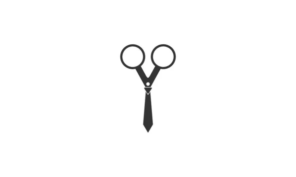Tie Business Scissor Modern Logo Symbol Icon Vector Graphic Design — Stock Vector