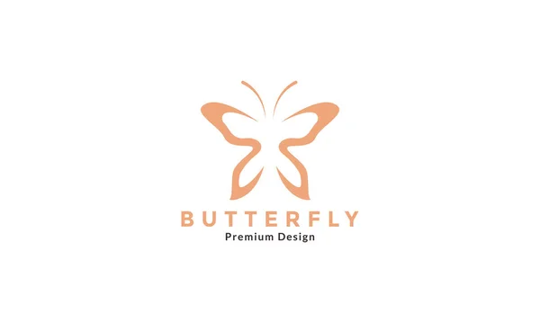 Línea Mariposa Forma Única Logotipo Moderno Icono Vector Gráfico Diseño — Archivo Imágenes Vectoriales