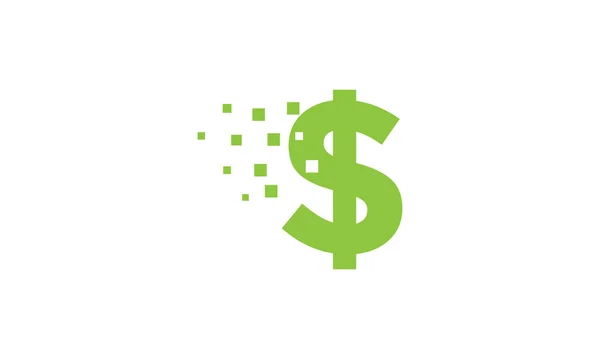 美元货币数据绿色标识图标矢量图形设计说明 — 图库矢量图片
