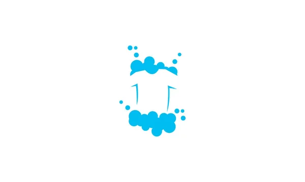 Shirt Oder Stoff Waschen Wäsche Logo Symbol Symbol Vektor Grafik — Stockvektor