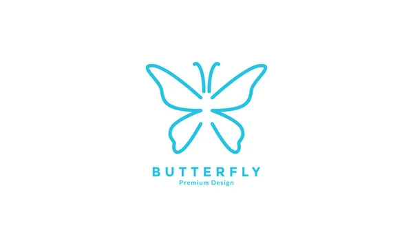 Butterfly Modern Shape Unique Line Logo Symbol Icon Vector Graphic — Stock Vector