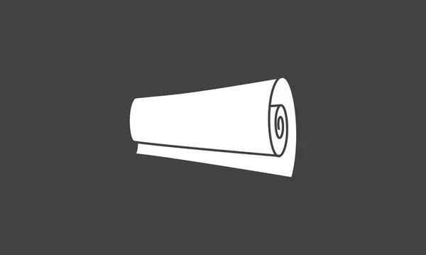 Role Dlouhý Papír Bílá Jednoduché Logo Vektor Ikona Symbol Grafický — Stockový vektor