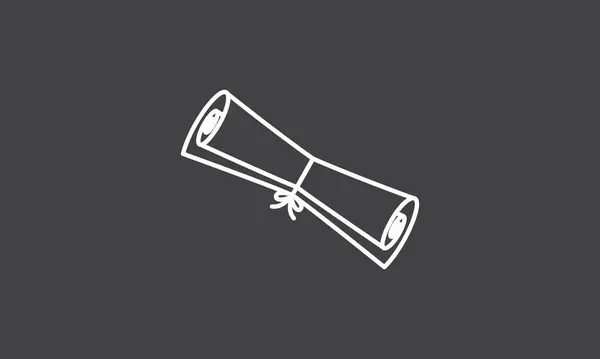 Rouleau Ligne Papier Avec Logo Corde Icône Vectorielle Symbole Illustration — Image vectorielle