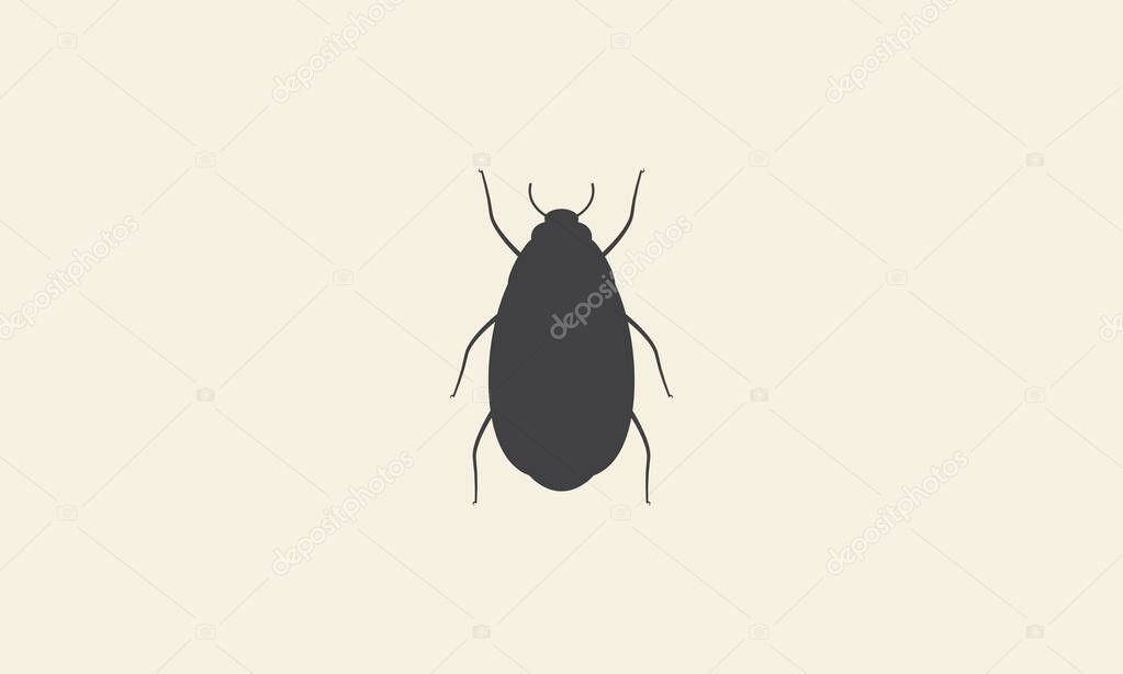 cockroach silhouette simple logo vector icon symbol graphic design illustration