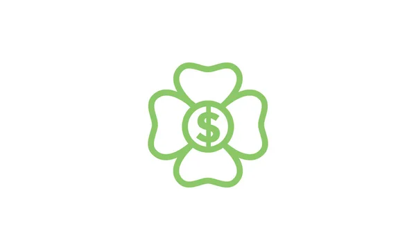 Flores Con Líneas Dinero Logotipo Simple Icono Icono Símbolo Gráfico — Archivo Imágenes Vectoriales