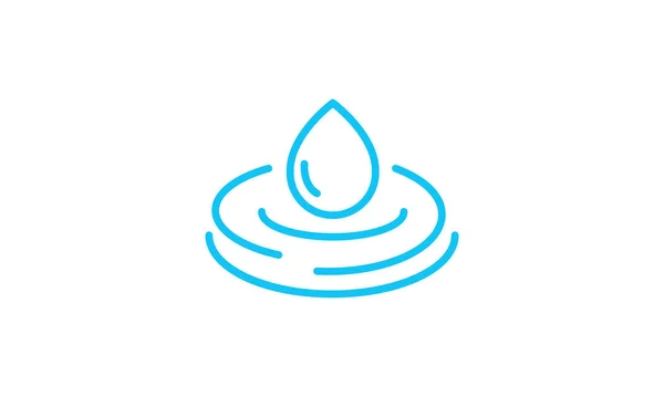 Moderno Líneas Simples Gota Agua Logotipo Vector Icono Símbolo Gráfico — Archivo Imágenes Vectoriales