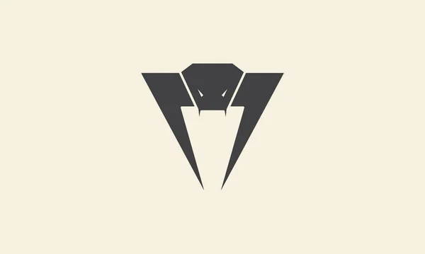 Animal Tête Collation Cobra Logo Vecteur Icône Symbole Conception Illustration — Image vectorielle