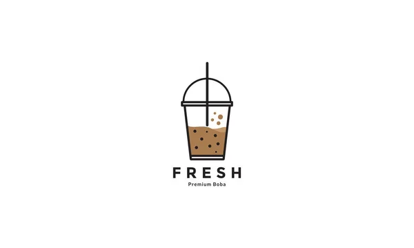 Moderne Schokolade Getränk Frisches Eis Logo Symbol Vektor Symbol Grafik — Stockvektor