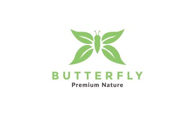 Butterfly with leaf wings green logo vector symbol icon design illustration vector Butterfly with leaf wings green logo vector symbol icon design illustration vector
