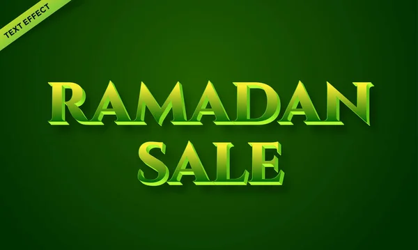 Ramadán Zöld Szövegeffektus Kialakítása — Stock Vector