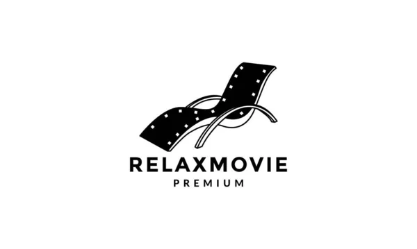 Relax Židle Film Logo Symbol Ikona Vektor Grafický Design Ilustrace — Stockový vektor